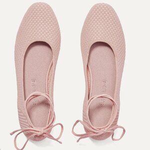 Rothys The Square Wrap Pink Ballerina Laced Comfort Flats Size 9 Blush Pink NWOB